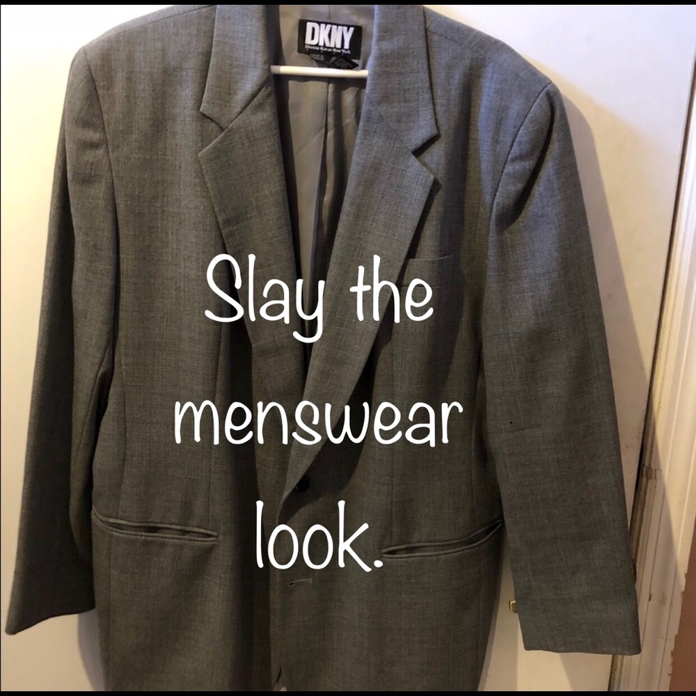 Vintage DKNY Gray Blazer